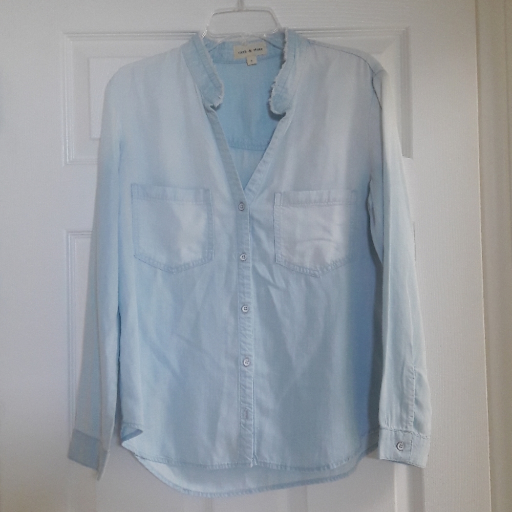 Cloth & Stone Light Denim Blue Shirt SZ S